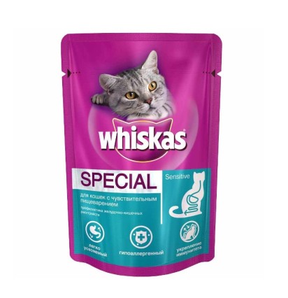 Whiskas для кошек с чувствительным пищеварением 100 гр.